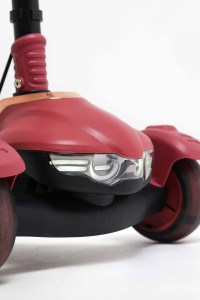 Самокат трехколесный M-Trike MAXI Машинка, складной, свет и музыка