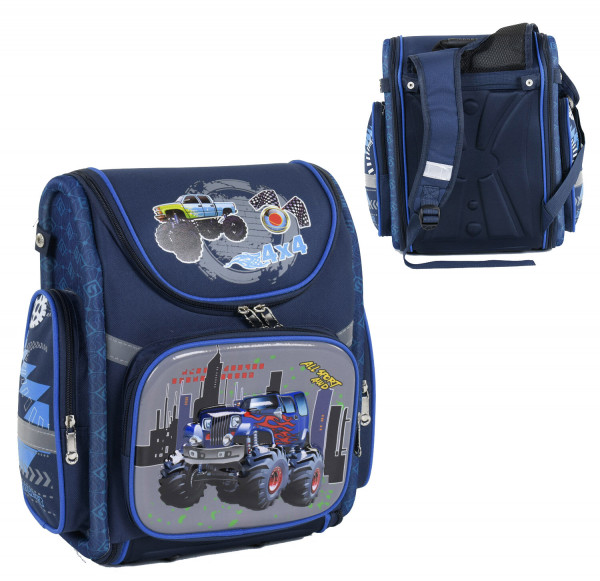 Рюкзак школьный C 36193, 1 отделение, каркасный, 3D принт, 37 х 29 х 20 см
