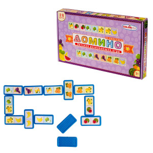 Домино детское ColorPlast Игрушки/фрукты/животные
