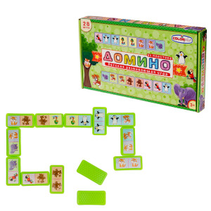 Домино детское ColorPlast Игрушки/фрукты/животные
