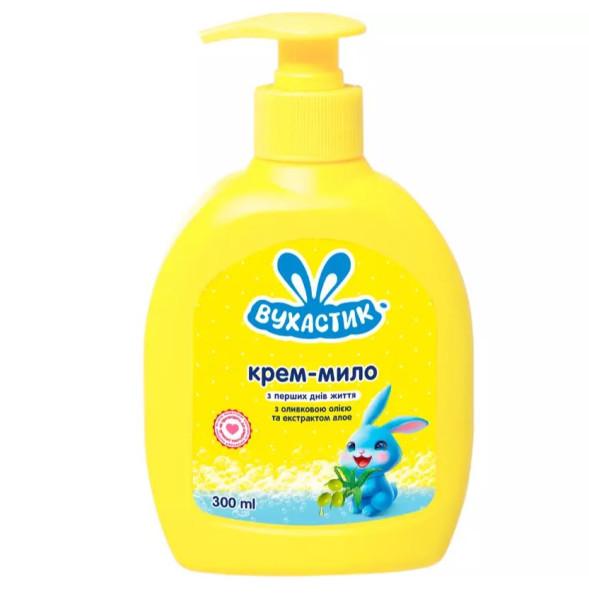 Крем-мыло жидкое детское УШАСТИК Оливковое масло&Алоэ, 300мл