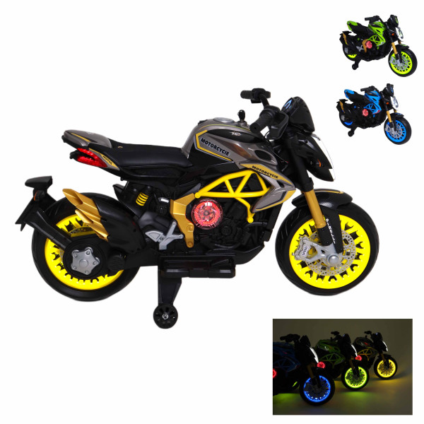 Электромобиль двухколесный M-Trike Мотоцикл, светящиеся колеса