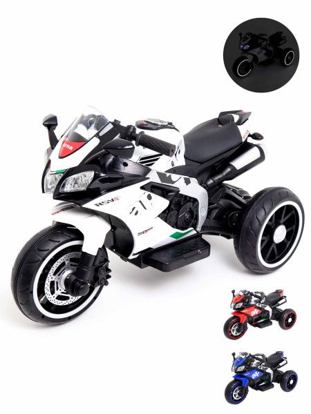 Электромобиль детский M-Trike Мотоцикл, светящиеся ПВХ колеса, bluetooth