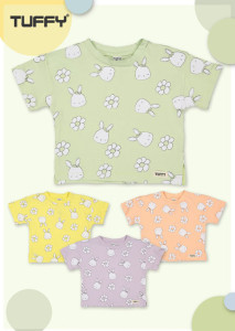 Футболка Tuffy 9067 Зайчики, хлопок, для девочки, 18м-5 лет