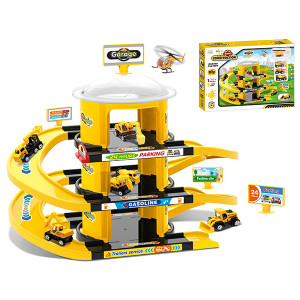 Гараж 3-этажный Construction City 42961, с техникой