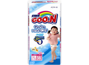 Трусики Goo.N Girl XL (12-20 кг), 38 шт., японские для девочек