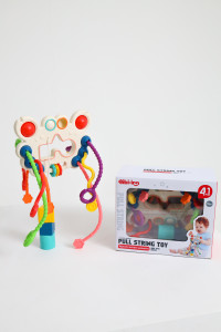 Игрушка - грызунок Pull String Toy 4в1, развивающий