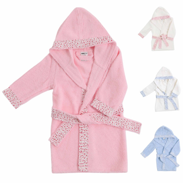 Халат детский махровый Ramel Горошек, 100% хлопок, 1-5 лет