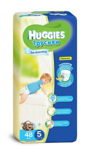 Трусики Huggies Little Walkers Boy №5 (13-17кг) 48шт., подгузники для мальчиков