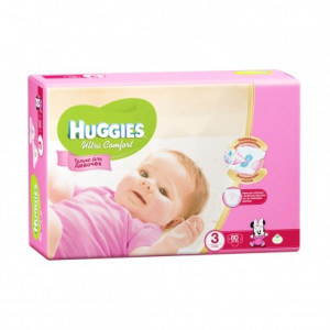 Подгузники Huggies Ultra Comfort Girl №3 (5-9 кг) 80шт. для девочек