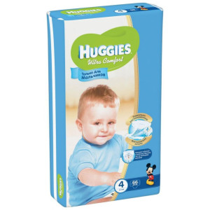 Подгузники Huggies Ultra Comfort Boy №4 (8-14кг) 66шт., для мальчиков