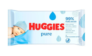 Влажные салфетки Huggies Pure, 56шт.