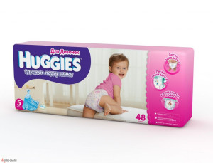 Трусики Huggies Little Walkers Girl №5 (13-17кг) 48шт., подгузники, для девочек