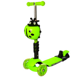 Самокат iTrike JR 3-077-A Божья коровка, MAXI, с сиденьем и корзинкой