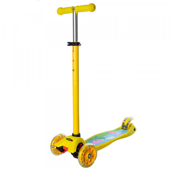 Самокат четырехколесный  iTrike JR 3-055-J, светящиеся колеса