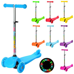 Самокат iTrike BB 3-026-A Mini, светящиеся колеса, трехколесный