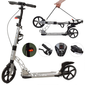 Самокат iTrike SR 2-014, двухколесный, складной, взрослый, с ручным тормозом