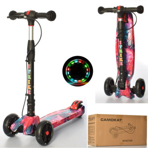 Самокат iTrike JR 3-060-21 MAXI, трехколесный, с ручным тормозом, складной