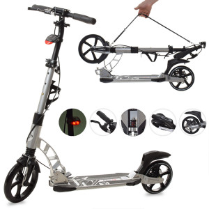 Самокат iTrike SR 2-014-4, двухколесный, складной, взрослый, дисковый тормоз