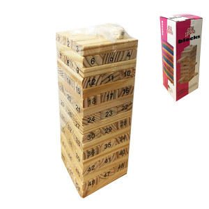 Игра настольная Дженга 47452, деревянная, с цифрами