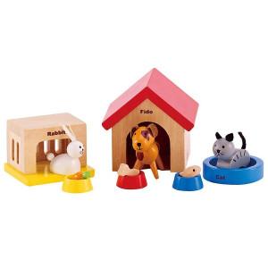 Игровой набор Hape E3455 Домашиние животные, деревянный