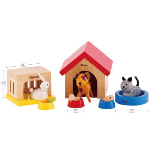 Игровой набор Hape E3455 Домашиние животные, деревянный