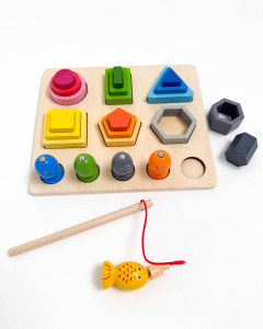 Игровой набор Сортер-рыбалка, деревянный