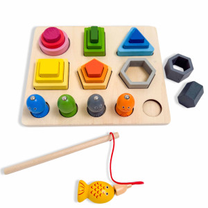 Игровой набор Сортер-рыбалка, деревянный