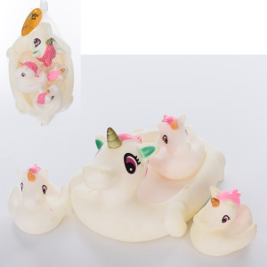Игрушка для купания LW19-46 Единорог, 4 штуки, брызгалка