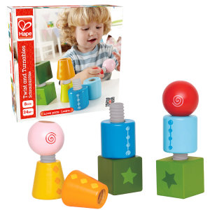 Деревянный конструктор Hape E0416 Учимся закручивать