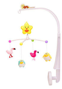 Игрушка на кроватку Птички, музыкальная карусель, механическая
