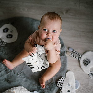 Игрушка-обнимашка BabyOno Кошечка Blink and Shine, шуршащая