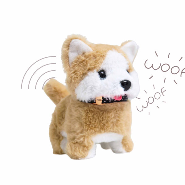 Мягкая интерактивная игрушка Щенок Хаски, прыгает, 15 см