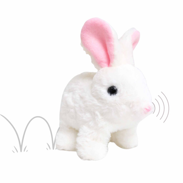 Мягкая интерактивная игрушка Кролик, прыгает, 14 см