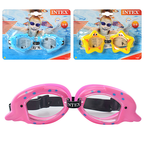 Очки для плавания и ныряния Intex 55603, с защитой от УФ-излучения, 3-8 лет