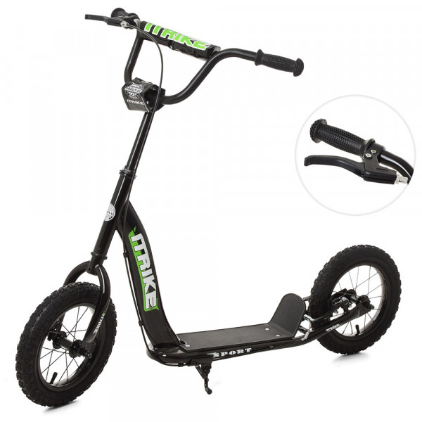 Самокат двухколесный iTrike SR 2-043-1, резиновые колеса, ручной тормоз