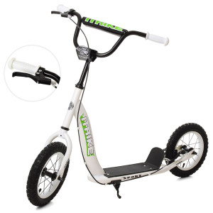 Самокат двухколесный iTrike SR 2-043-1, резиновые колеса, ручной тормоз