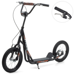 Самокат двухколесный iTrike SR 2-045-1, резиновые колеса, ручной тормоз