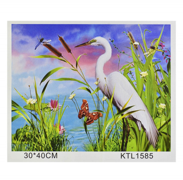 Картина по номерам KTL 1585 Цапля, набор для рисования, 40х30см