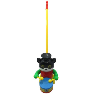 Игрушка каталка 50302 Кот-барабанщик