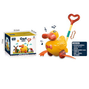 Игрушка каталка 50614 Уточка, с музыкой