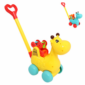 Каталка детская Mom-Be Жираф, с палкой-толкателем