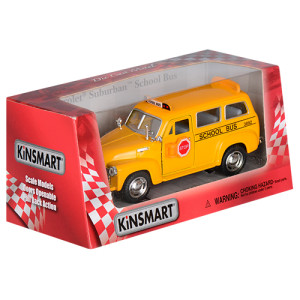 Машинка Kinsmart KT 5005 W Школьный автобус, инерционная, металлическая, 12,5 см