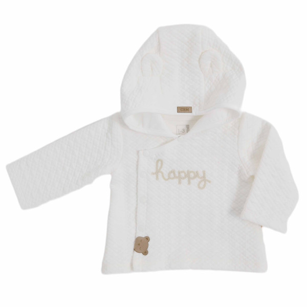 Кофточка с капюшоном Caramell Bear, хлопок, для мальчика и девочки, 1-18 м