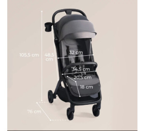 Коляска прогулочная KinderKraft NUBI 2, автоматическое складывание