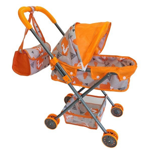 Коляска для кукол Essa Toys, классическая, с сумкой и корзиной