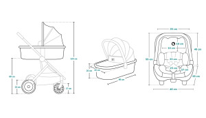 Коляска универсальная Lionelo Riya 3 в 1