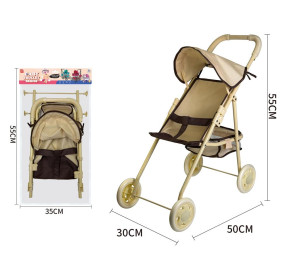 Коляска прогулочная для кукол 914D-22, с корзинкой