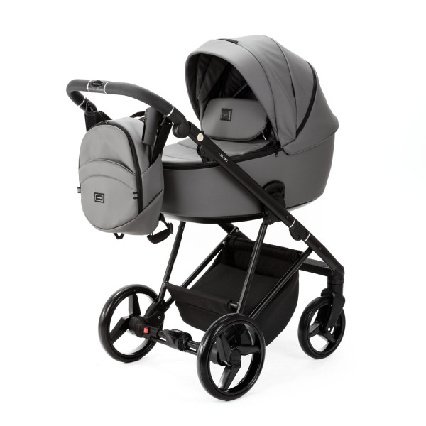 Коляска универсальная Adamex Blanc 2в1, кожа 100%