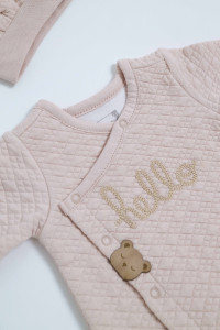 Комбинезон с шапочкой Caramell Bear, для мальчика, хлопок, 0-9 м